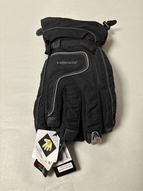 HEAD Outlast Black Insulated Winter Ski Gloves XL NWT